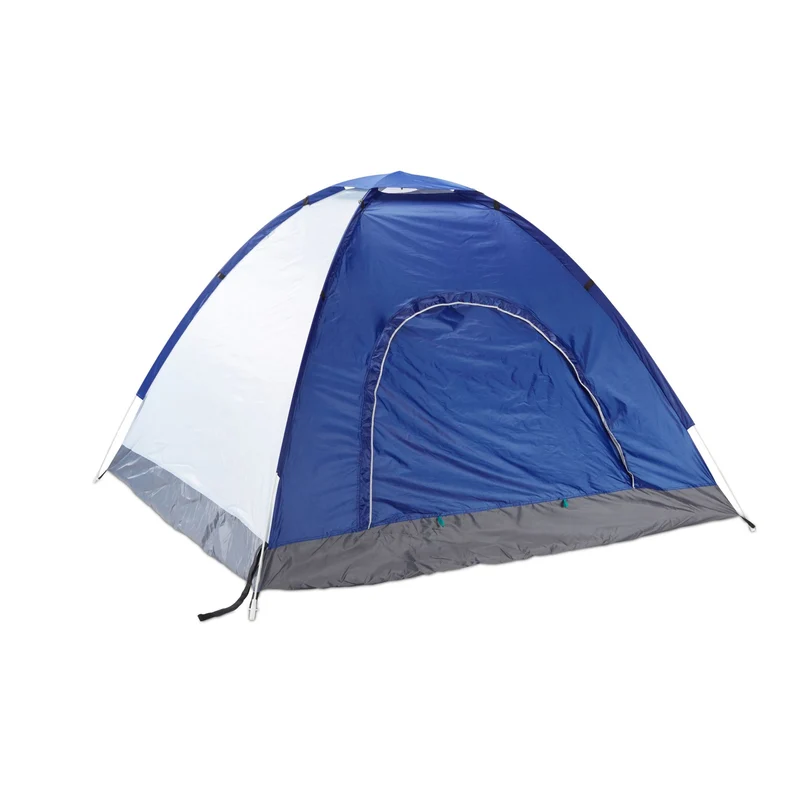 Tente de camping Pop-Up 135 x 200 x 200 cm pour 3 personnes montage rapide en polyester anthracite 13_0005416