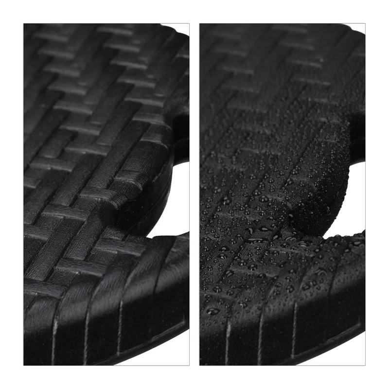 Lot de 2 tabourets de bar pliables extérieur jardin 80 x 32,5 x 29 cm en plastique noir 13_0005921
