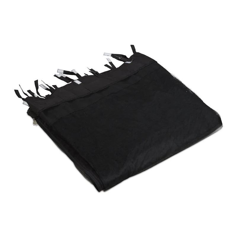 Moustiquaire pour pergola 3 x 3 m protection insectes facile à installer extérieur en tissu noir 13_0005010
