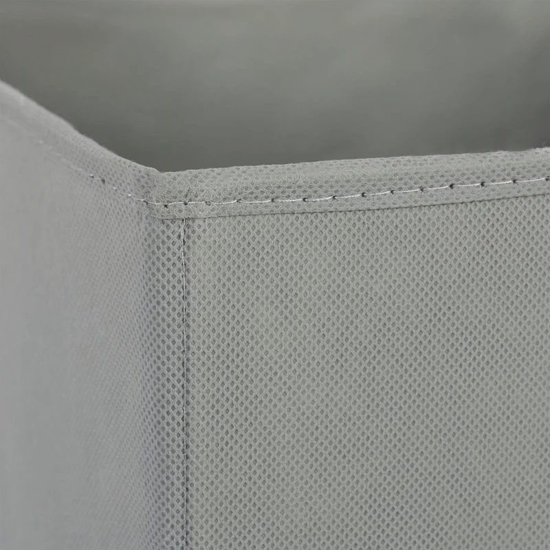 Lot de 2 boîtes de rangement pliables pratiques 30 x 30 x 30 cm en polyester gris 13_0007601