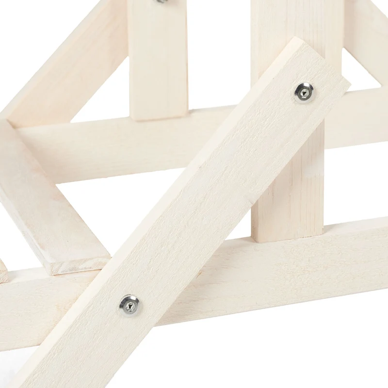 Étagère à fleurs 5 niveaux pour intérieur 142 x 83 x 25 cm design rustique ambiance naturelle en bois de pin 13_0005567