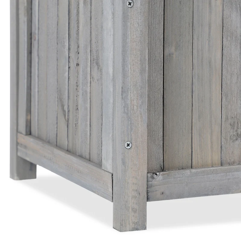 Jardinière avec treillis décoratif 90 x 36 x 36 cm pour plantes grimpantes style contemporain en bois gris 13_0005572