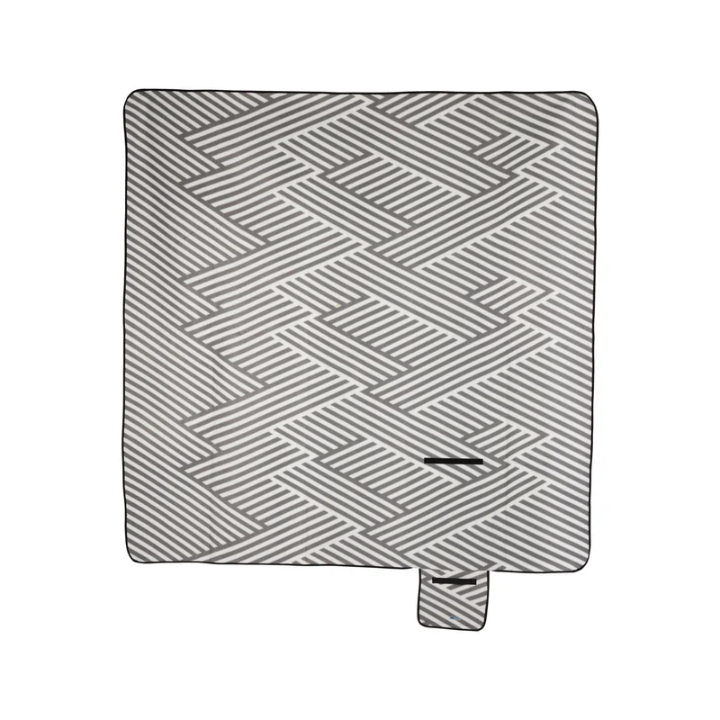 Couverture de pique-nique XL isolante pour 6 personnes 200 x 150 cm pratique transport facile en polyester gris 13_0004925