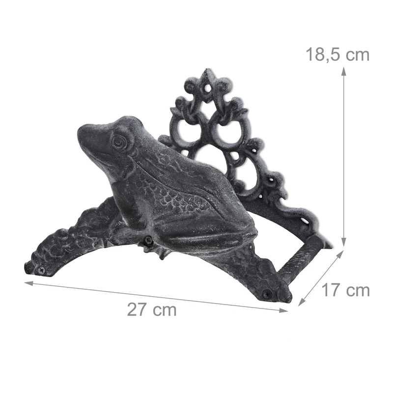 Porte tuyau d'arrosage support décoratif jardin 45 x 30 x 30 cm en fonte gris 13_0004528