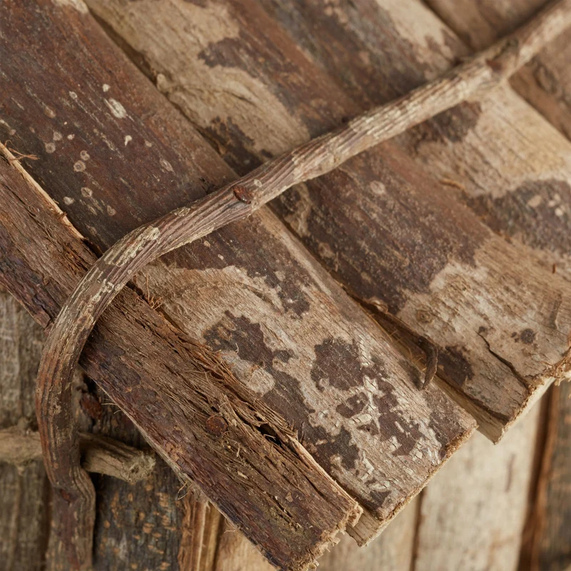 Nichoir à oiseaux décoration rustique charme artisanal 20 x 15 x 15 cm en bois naturel 13_0004472