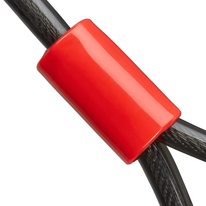 Câble de sécurité flexible longueur 2 m enroulable pour vélos et biens personnels en acier noir 13_0004933