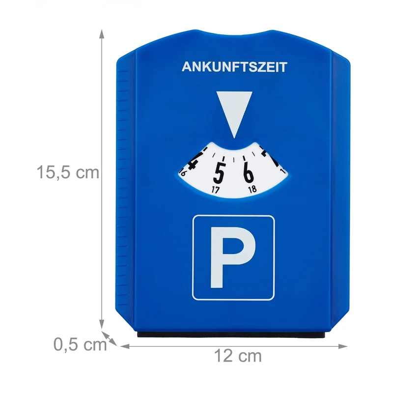 Lot de 10 disques de stationnement multifonctionnels 15,5 x 12 x 0,5 cm en plastique bleu 13_0004726