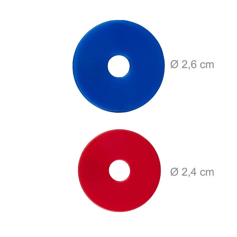 Lot de 10 disques de stationnement multifonctionnels 15,5 x 12 x 0,5 cm en plastique bleu 13_0004726
