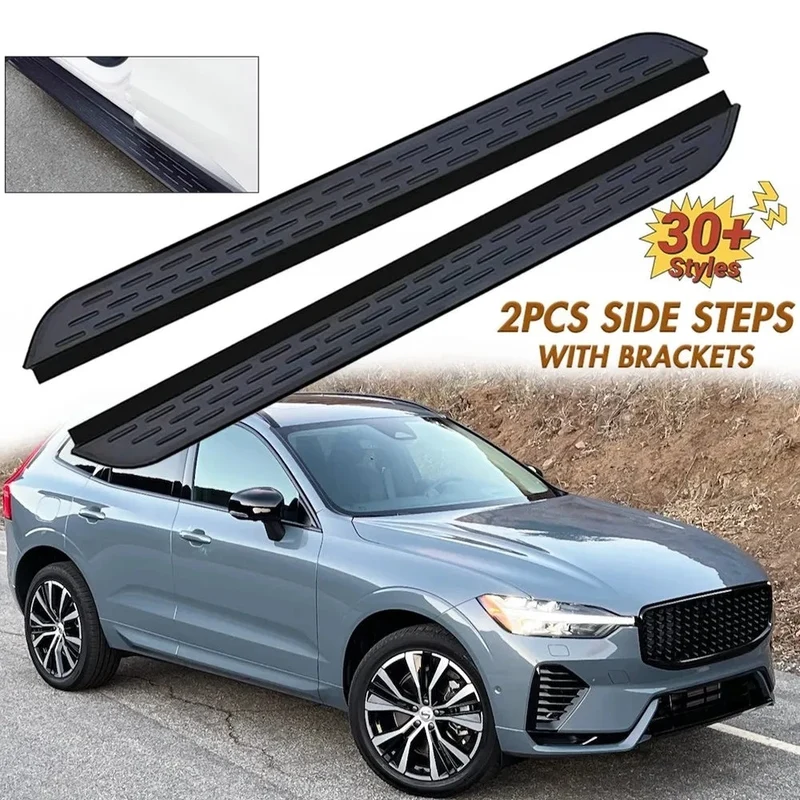 Marchepieds Latéraux Aluminium Volvo XC60 2018-2024 noirs