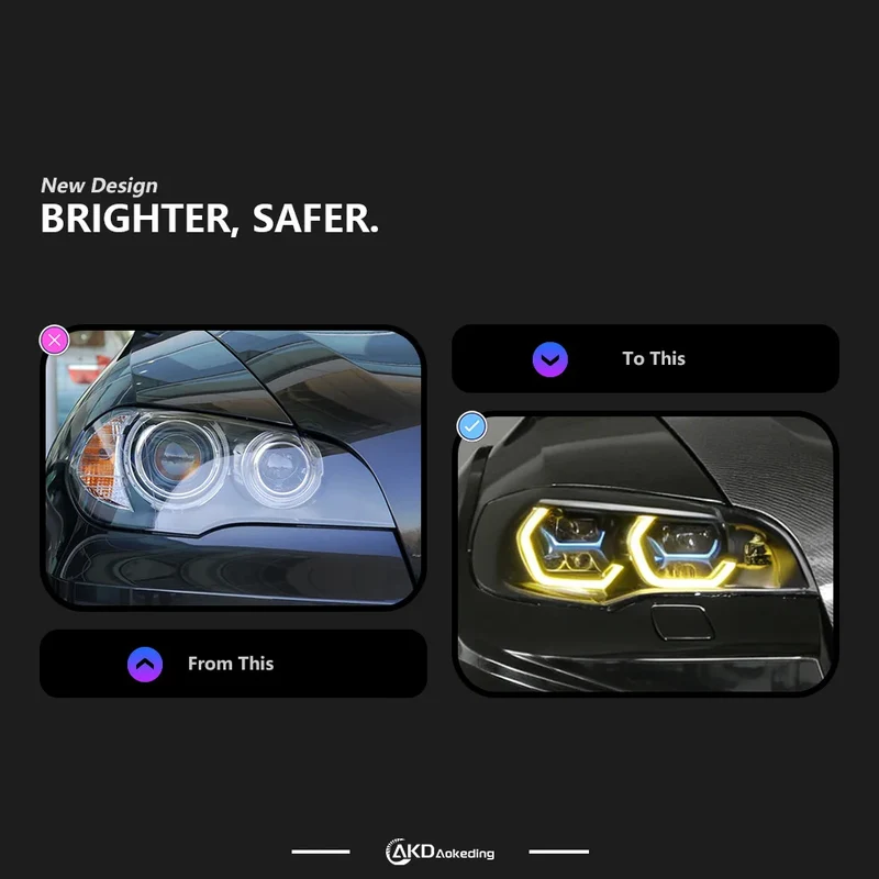 Phares LED BMW X5 E70 2007-2013 compatibles xénon et AFS