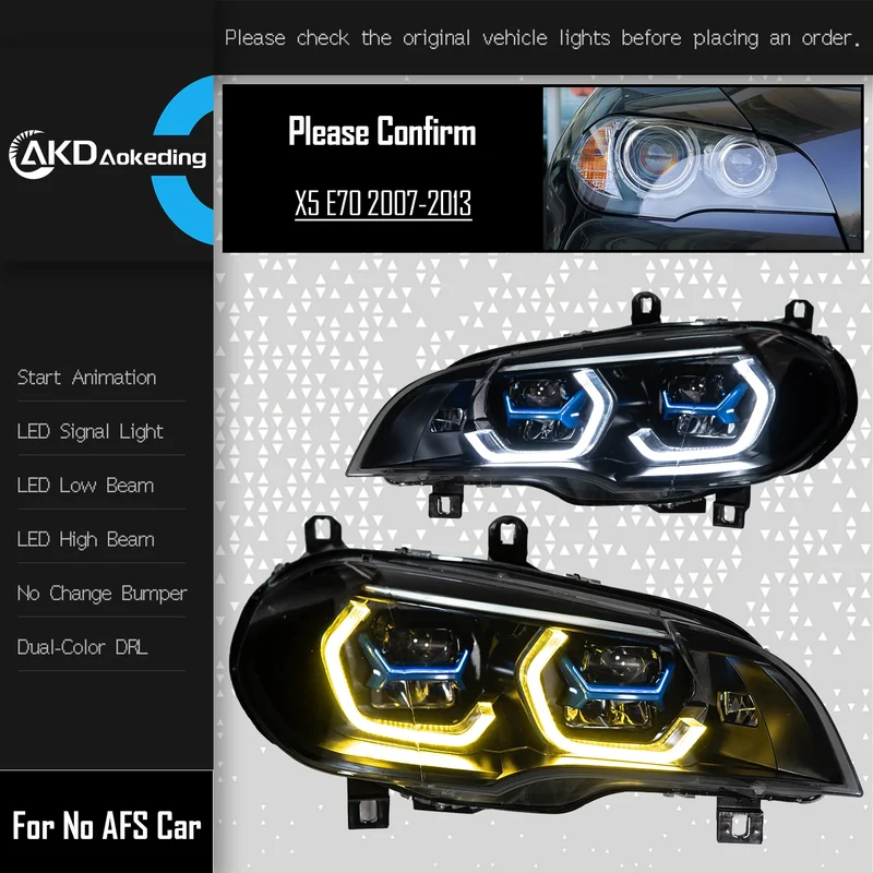 Phares LED BMW X5 E70 2007-2013 compatibles xénon et AFS
