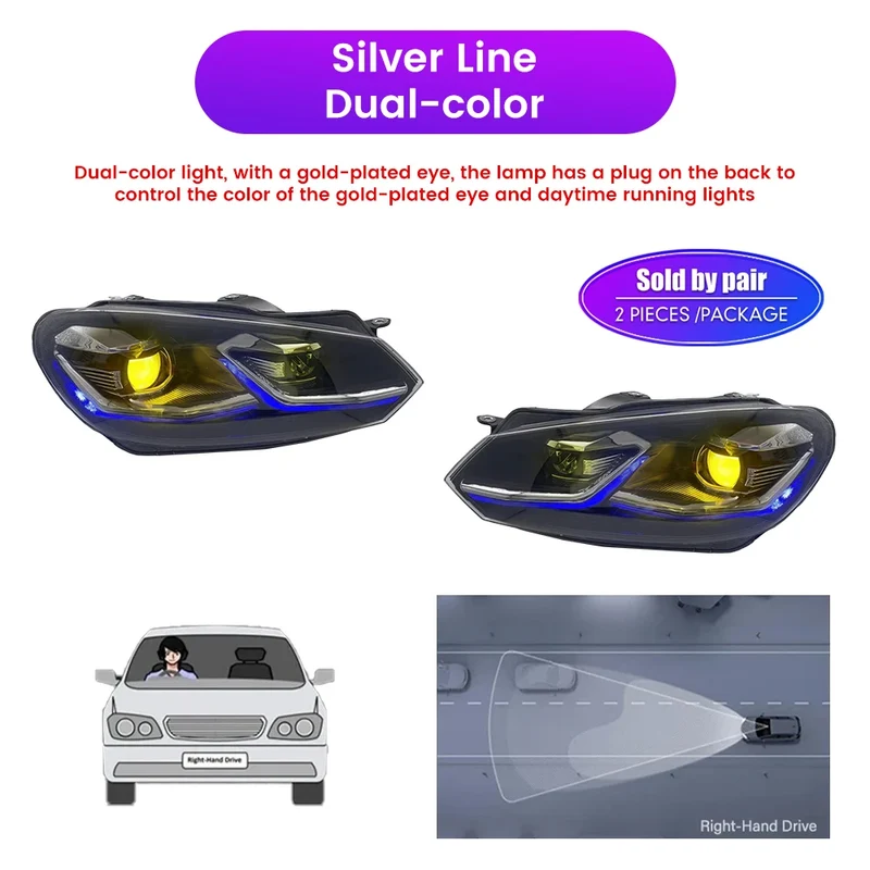 Phares LED Volkswagen Golf 6 2008-2013 assemblage complet