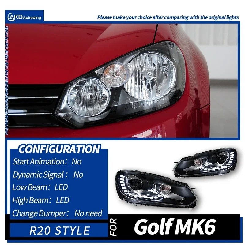 Phares LED Volkswagen Golf 6 MK6 2009-2012