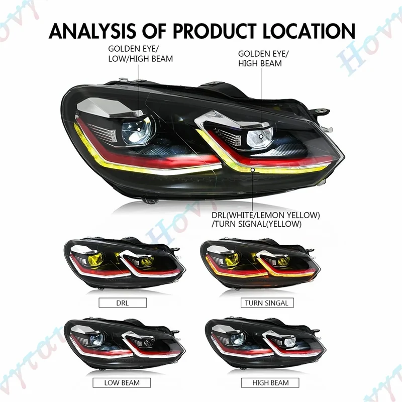 Phares LED VW Golf 6 MK6 2010-2014