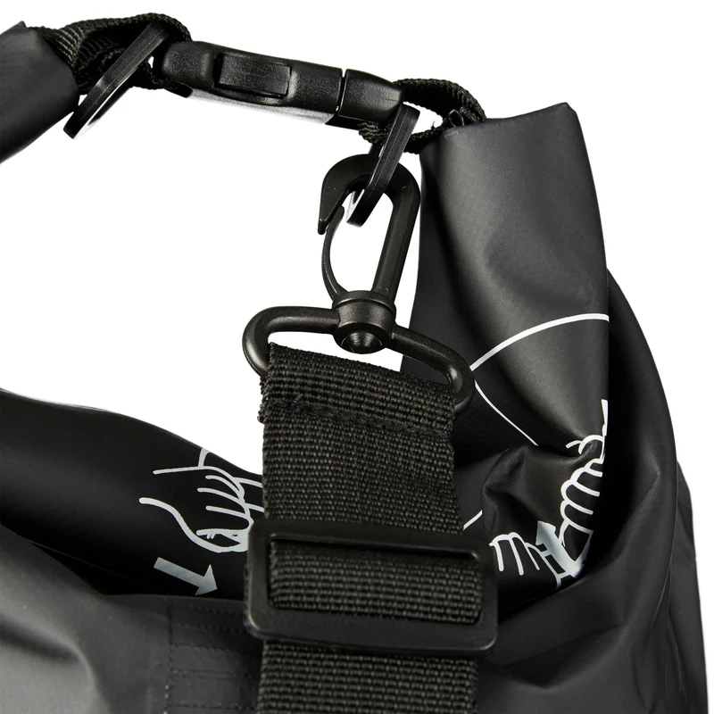 Sac étanche de 5 litres pliable idéal pour voile rafting outdoor 38 x 20 x 0,5 cm en PVC noir 13_0006815