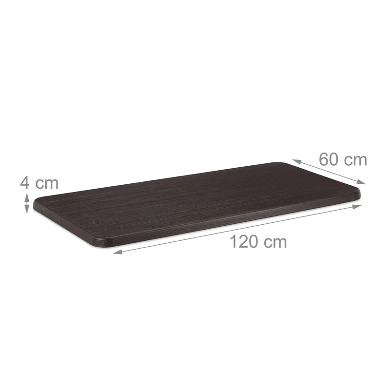 Table de jardin rectangulaire pliable pour 4 personnes 74 x 120 x 60 cm en plastique marron 13_0005537