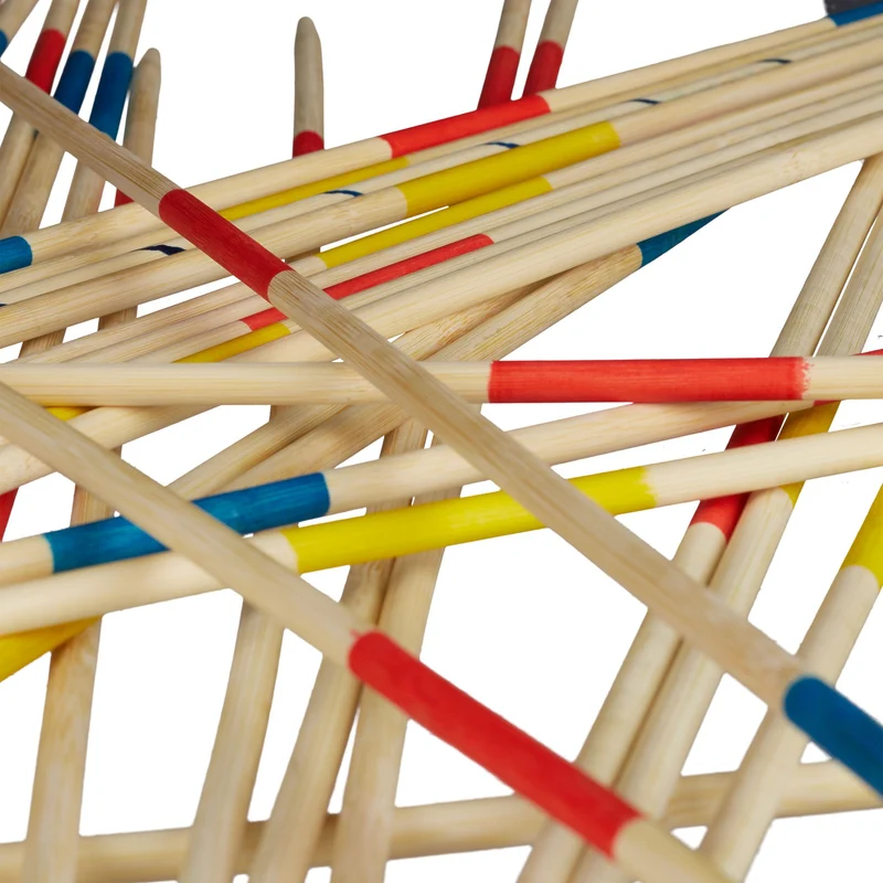 Jeu de mikado géant extérieur 90 x 90 x 90 cm en bois multicolore 13_0004572