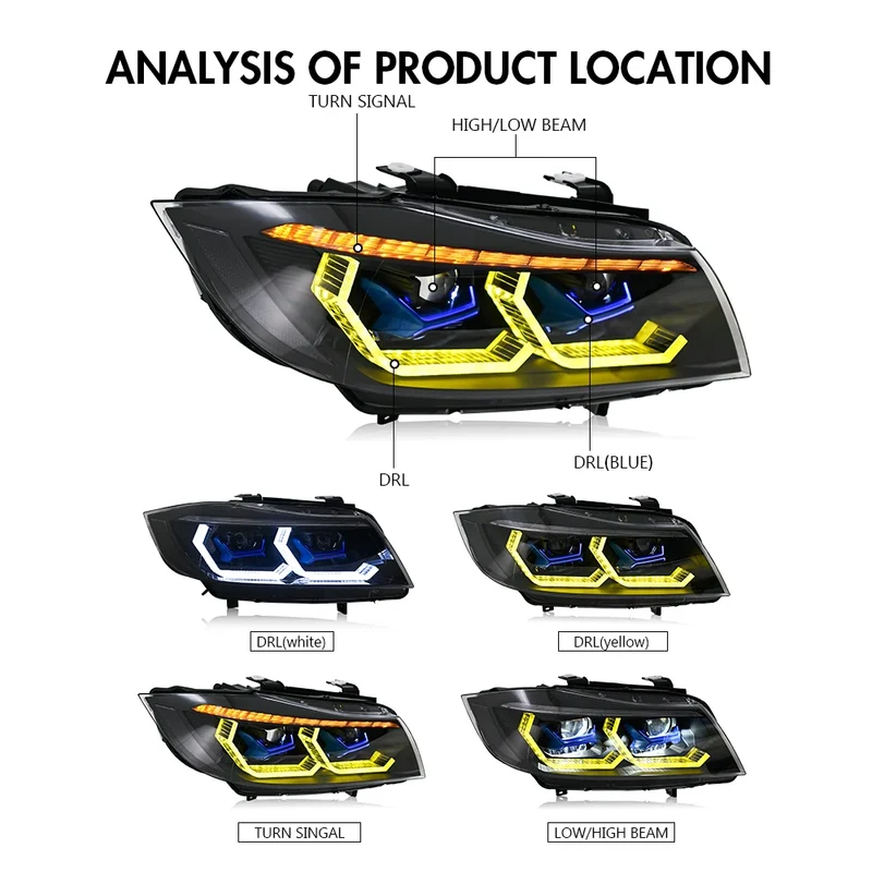 Phares LED BMW Série 3 E90 E91 2005-2012