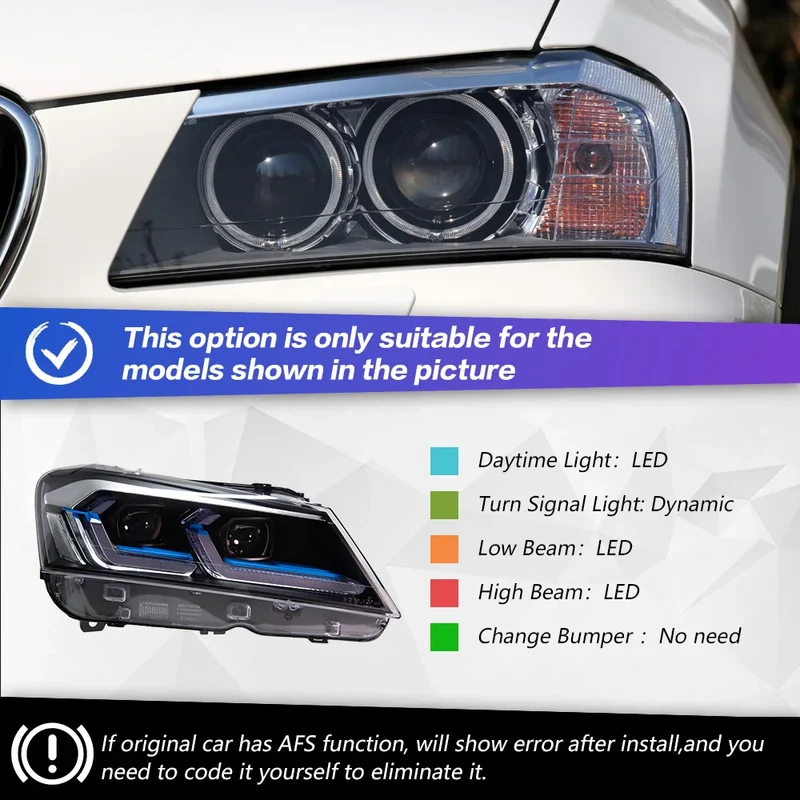 Phares LED BMW X3 F25 2010-2013