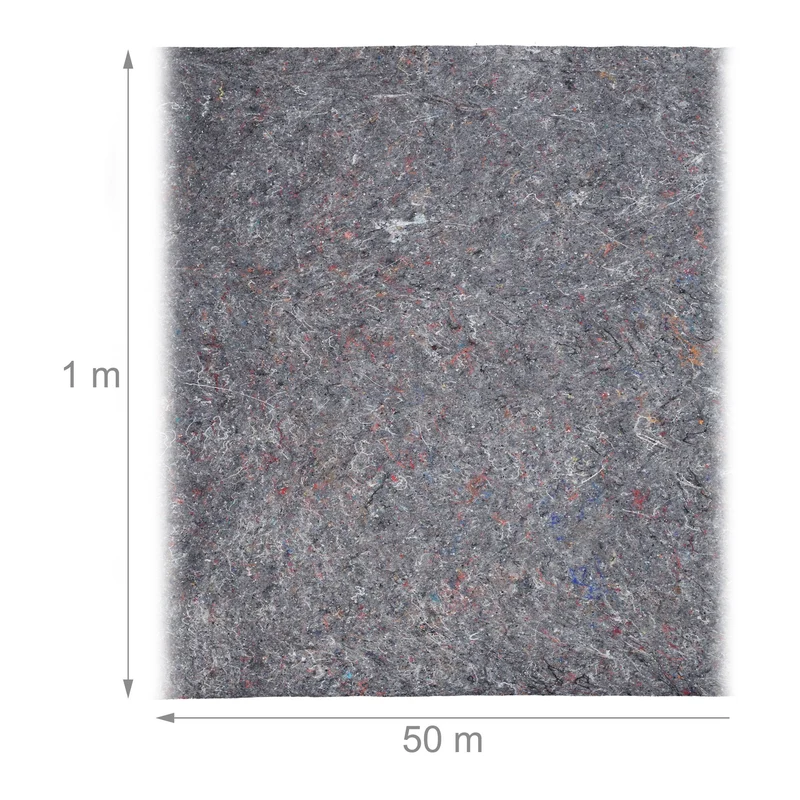 Couverture de déménagement rouleau 1 x 50 cm antidérapante protection sol rénovation en PE gris 13_0006467