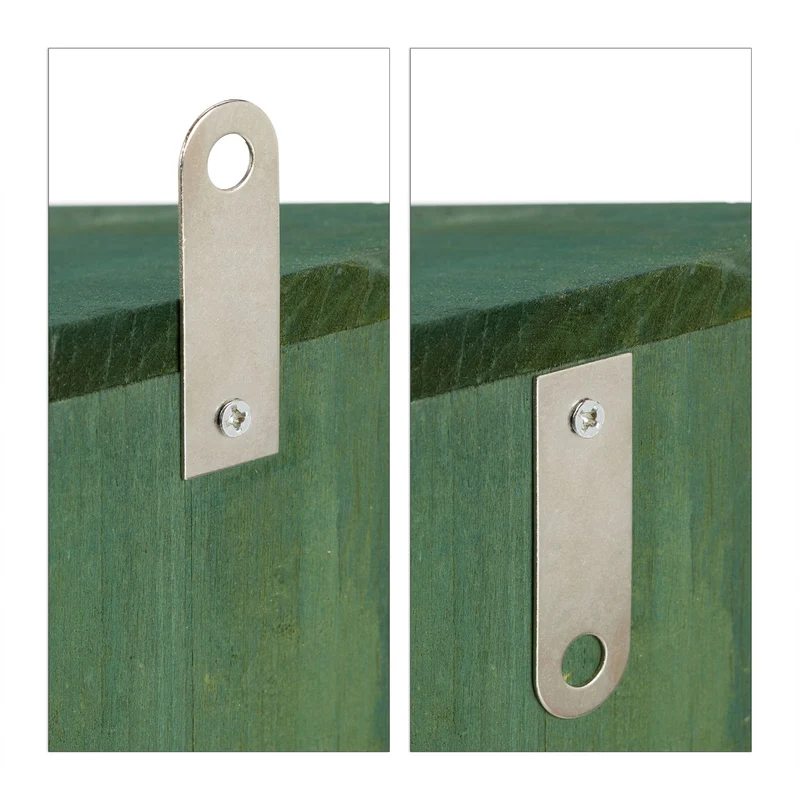 Mangeoire à accrocher pour écureuils jardin terrasse 17,5 x 14 x 25 cm observation animaux en bois naturel 13_0006931