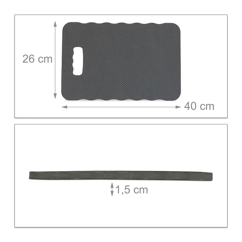 Lot de 2 coussins de protection genoux travaux jardin 1,5 x 40 x 26 cm en mousse EVA verte 13_0006298