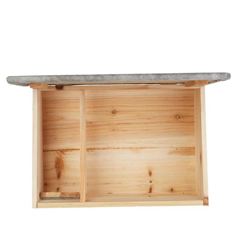Maison pour hérisson hiver protection jardin 21 x 46 x 34 cm en bois de sapin 13_0006488