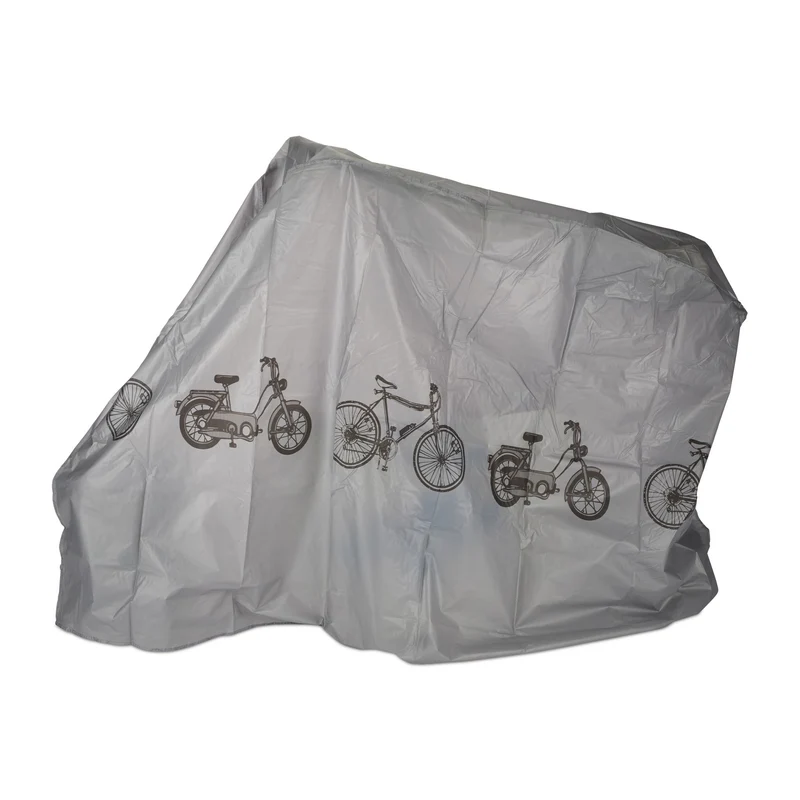 Garage pour vélo pliable imperméable 200 x 115 cm protection contre intempéries moderne en polyéthylène gris 13_0006710