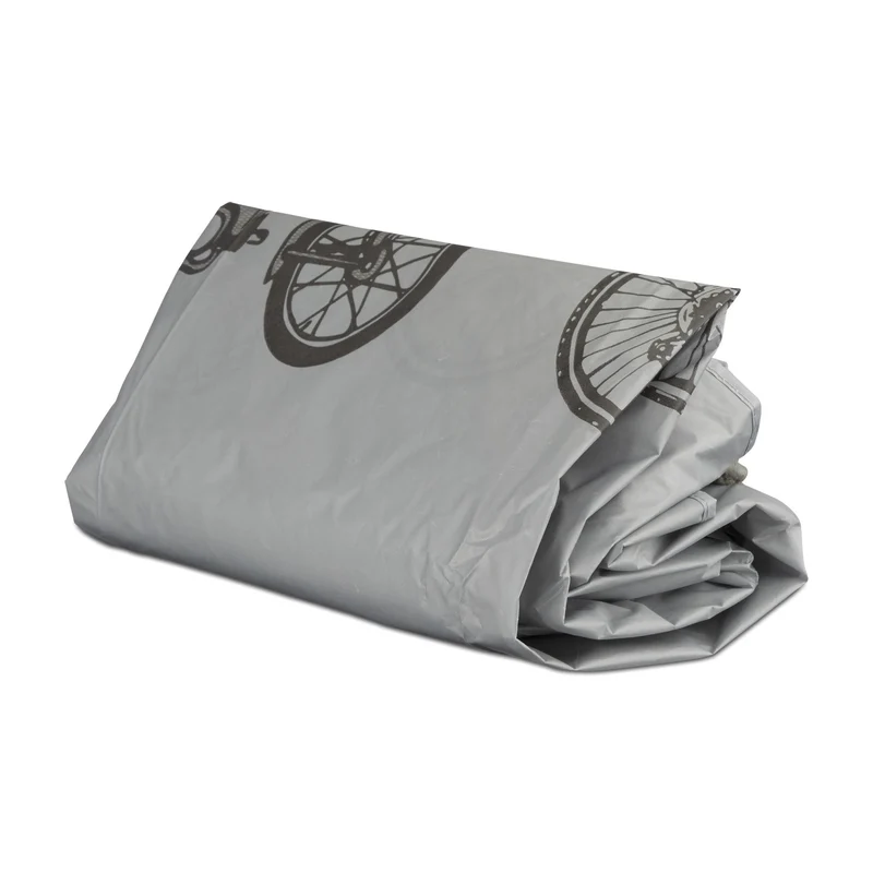 Garage pour vélo pliable imperméable 200 x 115 cm protection contre intempéries moderne en polyéthylène gris 13_0006710