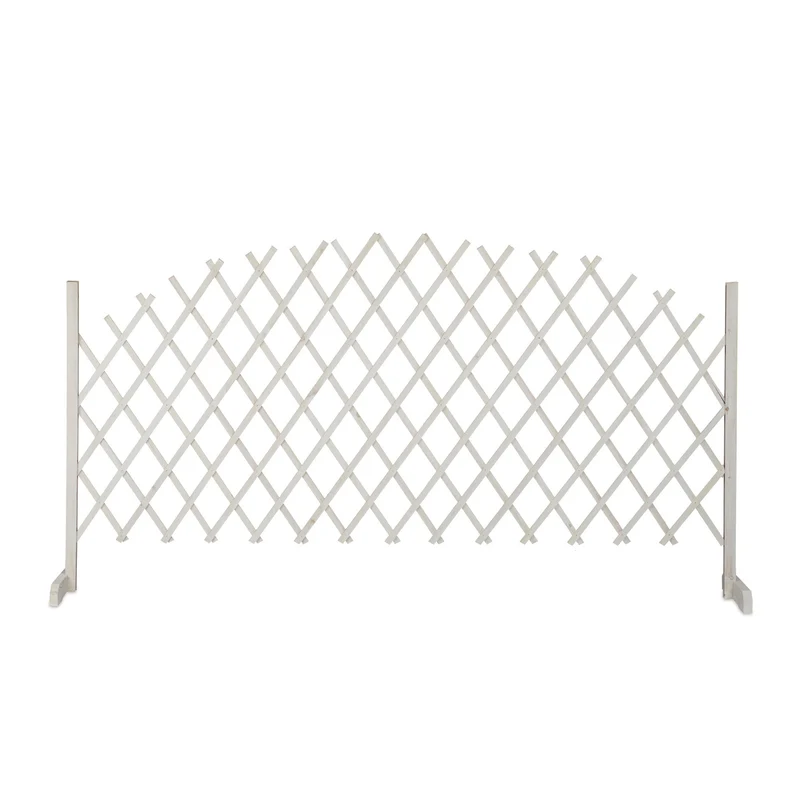 Treillis extensible décoratif pour plantes grimpantes jardin 108,5 x 200 x 30 cm en bois de sapin naturel 13_0006355