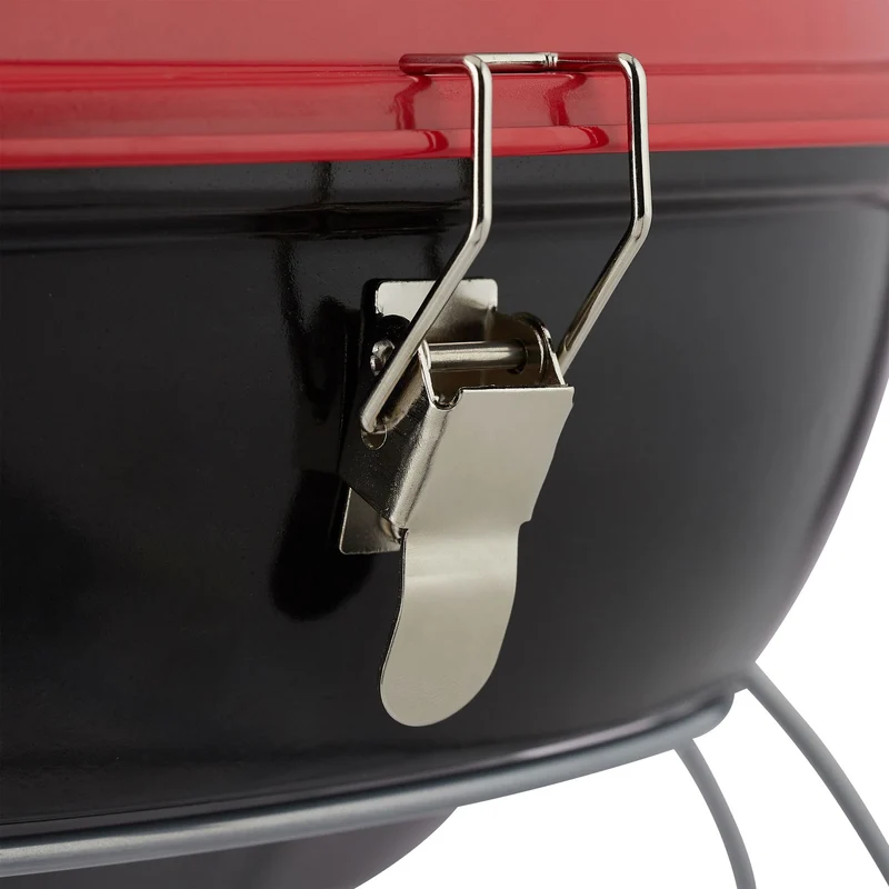 Barbecue rond portable compact 27 x 36 cm pour 4 personnes en acier émaillé noir 13_0005636