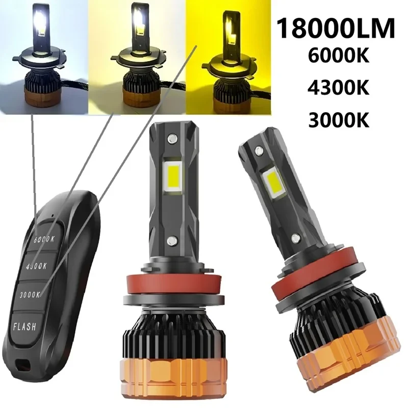 Ampoules LED tricolores 3000K-6500K avec télécommande 2 pièces