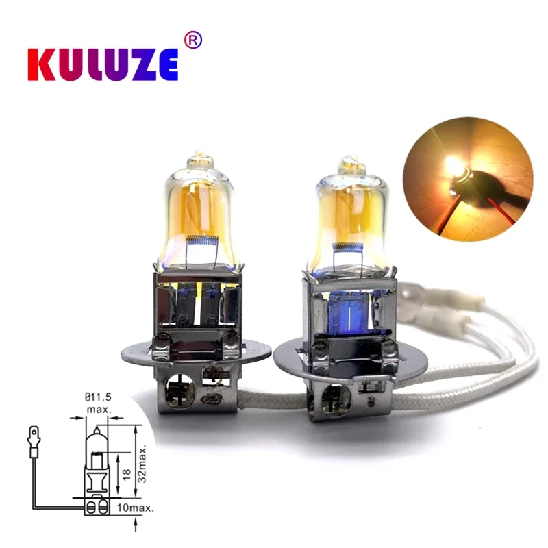 Ampoules halogènes H1 H3 H4 H7 H8 H11 pour voiture 2 pièces