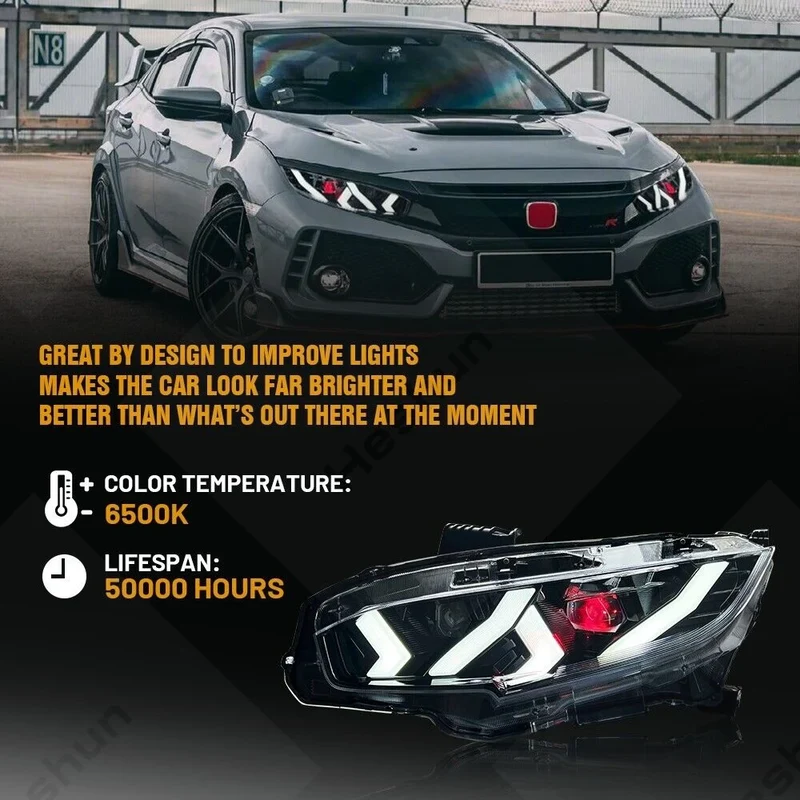 Phares LED Honda Civic Type R FK8 2016-2021