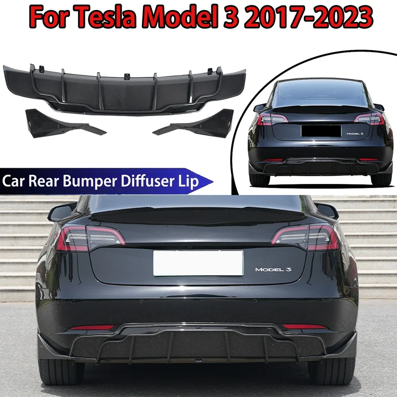 Diffuseur Becquet Pare-Chocs Arrière Tesla Model 3 2017-2023