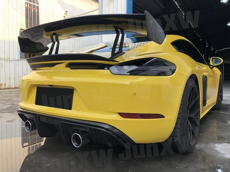 Becquet Arrière Carbone Porsche Cayman Boxster 718 GT4 2016-2019