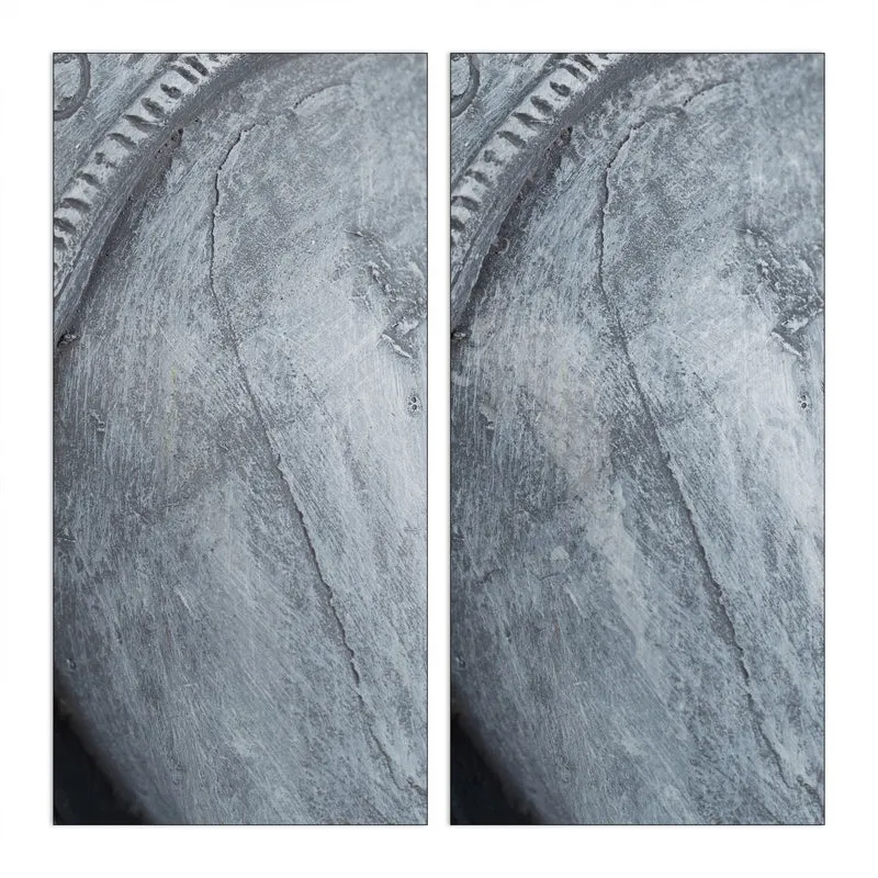 Statue de Bouddha assis décorative spirituelle 60 x 35 x 35 cm ambiance zen en céramique gris 13_0006089