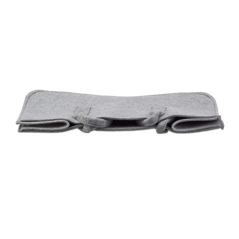 Panier à bûches de bois souple pratique 25 x 25 x 50 cm style rustique décoration en feutre gris 13_0006677