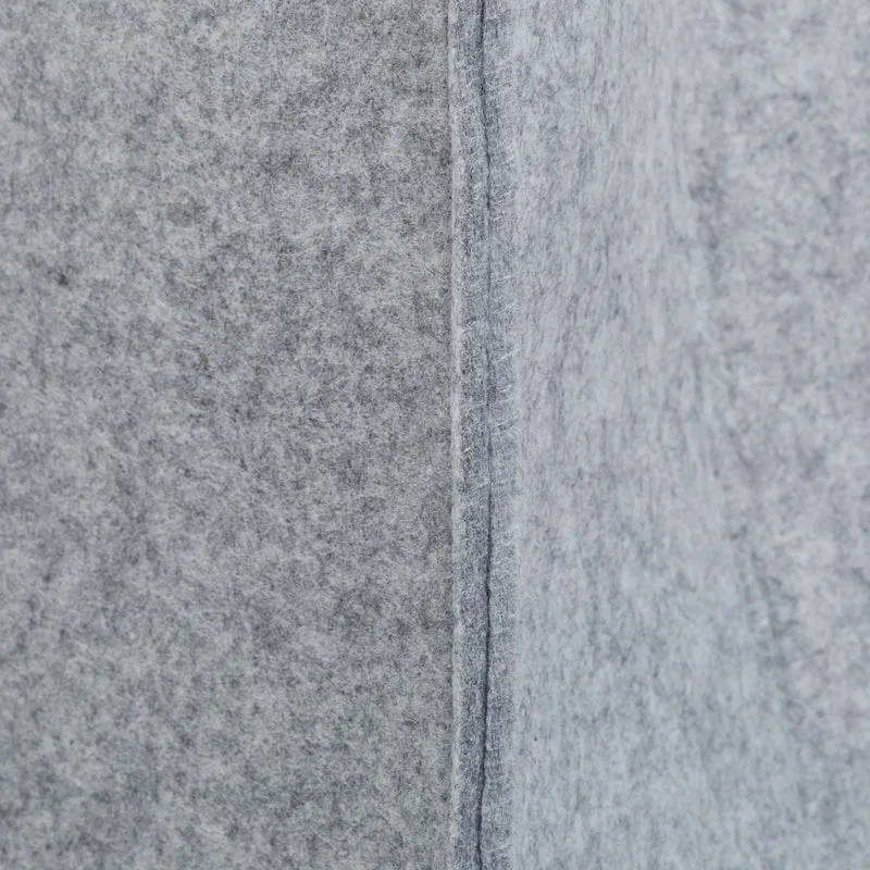 Panier à bûches de bois souple pratique 25 x 25 x 50 cm style rustique décoration en feutre gris 13_0006677