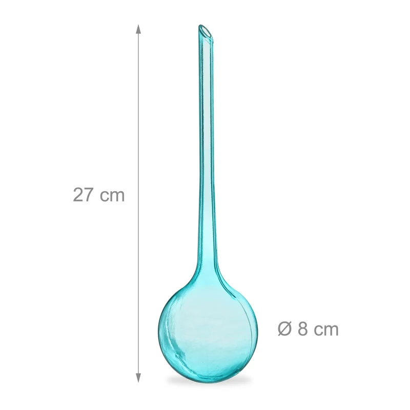 Lot de 4 globes d'arrosage en PVC pratique pour plantes jusqu'à 2 semaines jardin 27 x 8 cm en plastique vert 13_0006502