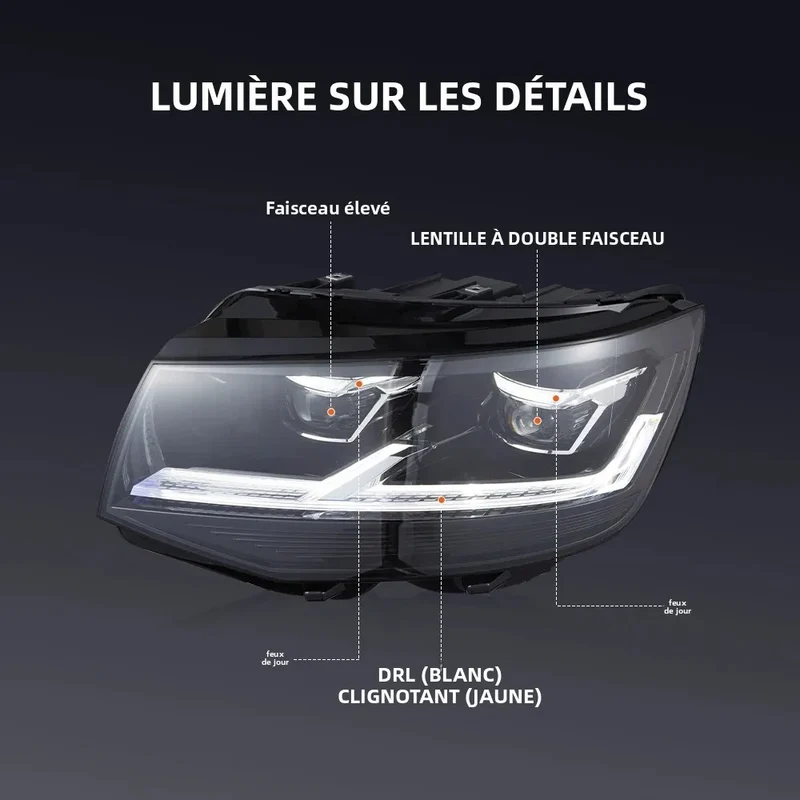 Phares LED Volkswagen Caravelle T6 2015-2018