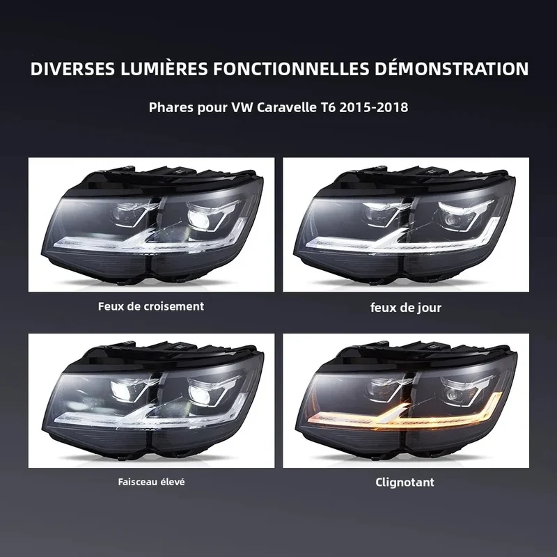 Phares LED Volkswagen Caravelle T6 2015-2018