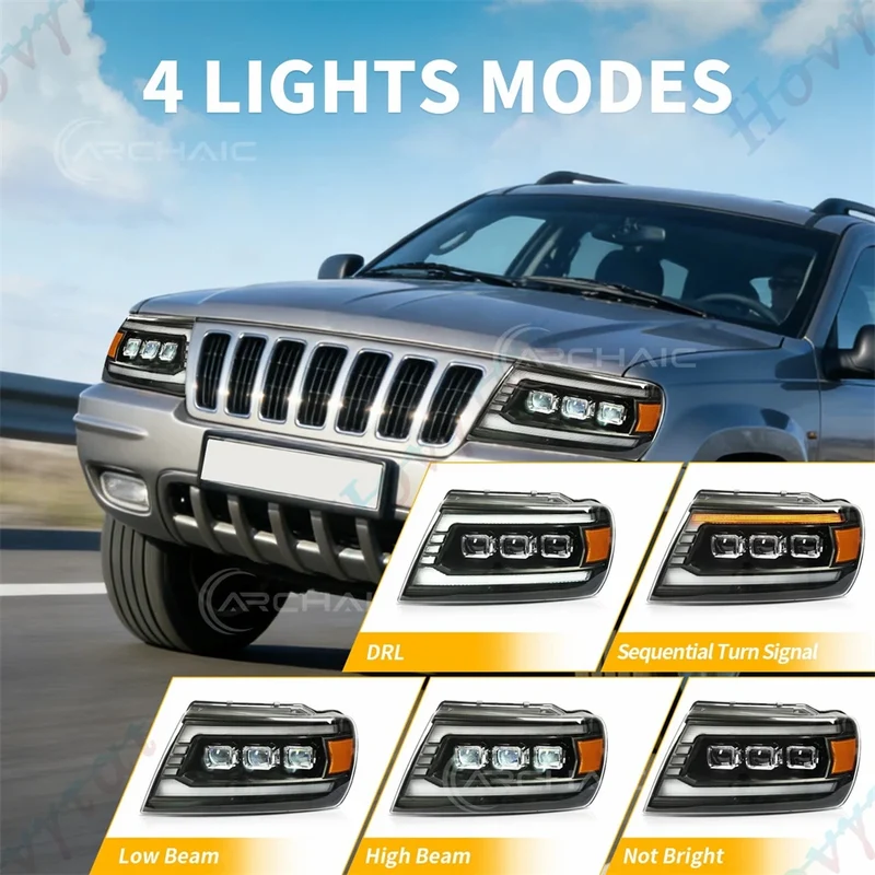Phares LED Jeep Grand Cherokee WJ 1999-2004