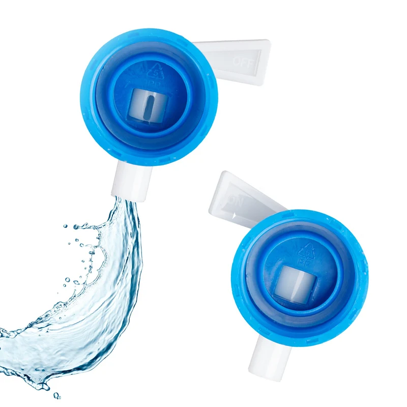 Lot de 2 bidons pliables pratiques pour camping et pique-nique 15 x 15 x 25 cm en plastique transparent 13_0008333
