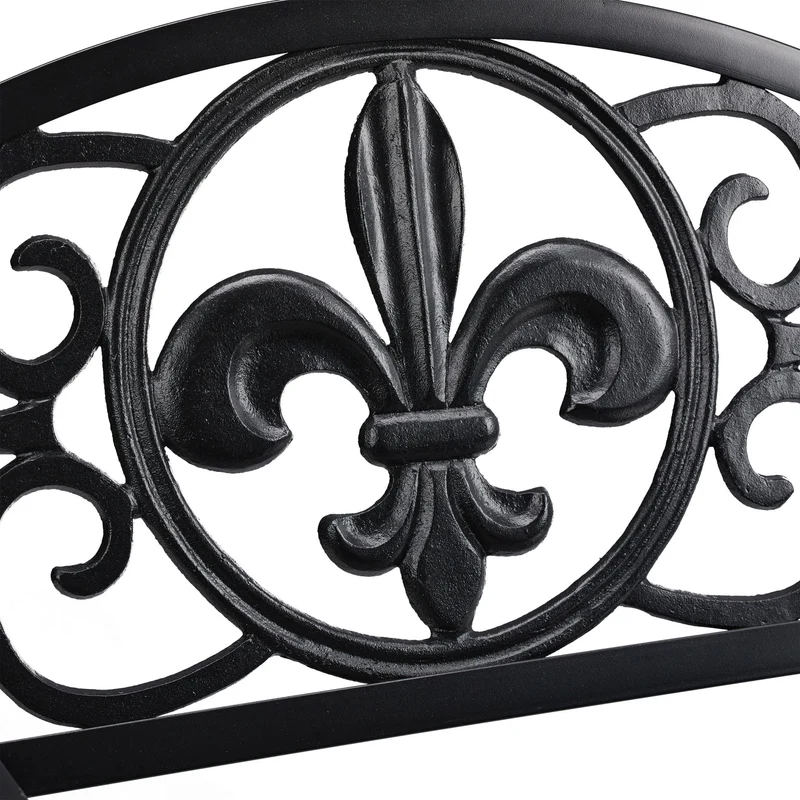 Chaise de jardin en acier robuste confort ergonomique 60 x 60 x 90 cm en métal gris 13_0008375