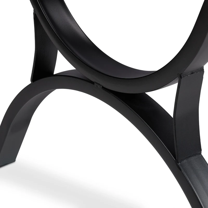 Chaise de jardin en acier robuste confort ergonomique 60 x 60 x 90 cm en métal gris 13_0008375