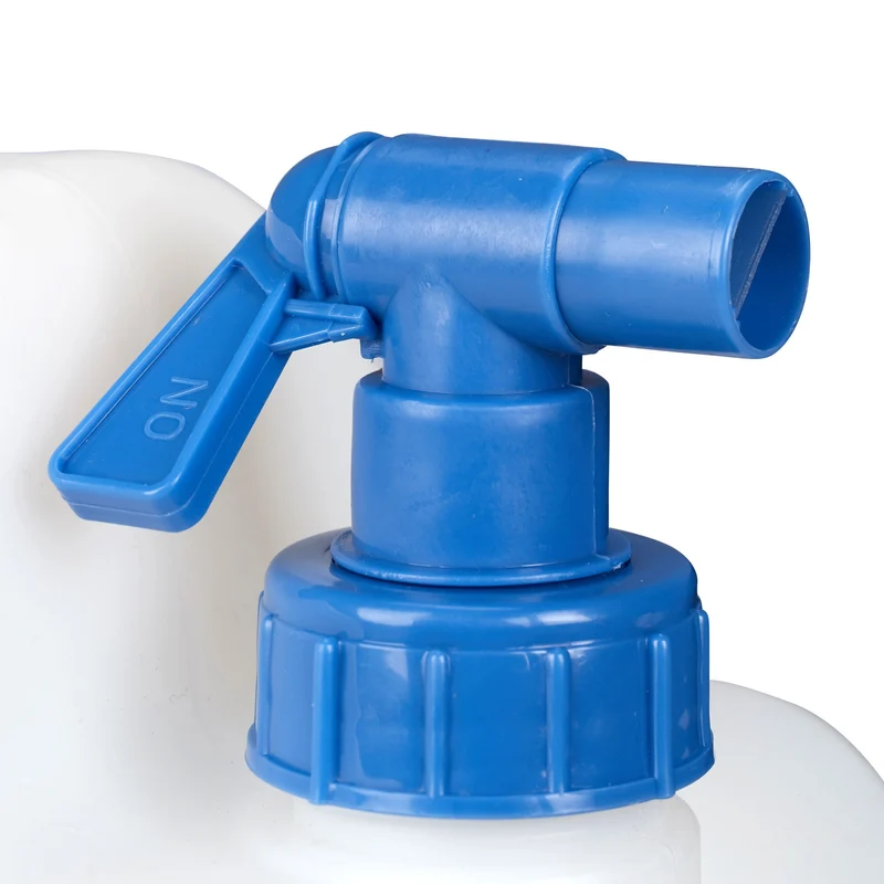 Bidon d'eau transportable 25 L 36,5 x 37,5 x 22 cm avec robinet pratique pour pique-nique en HDPE blanc 13_0005642