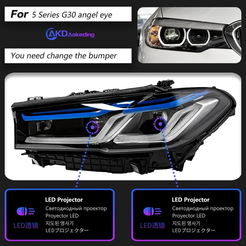 Phares LED BMW Série 5 G30 G31 2017-2022