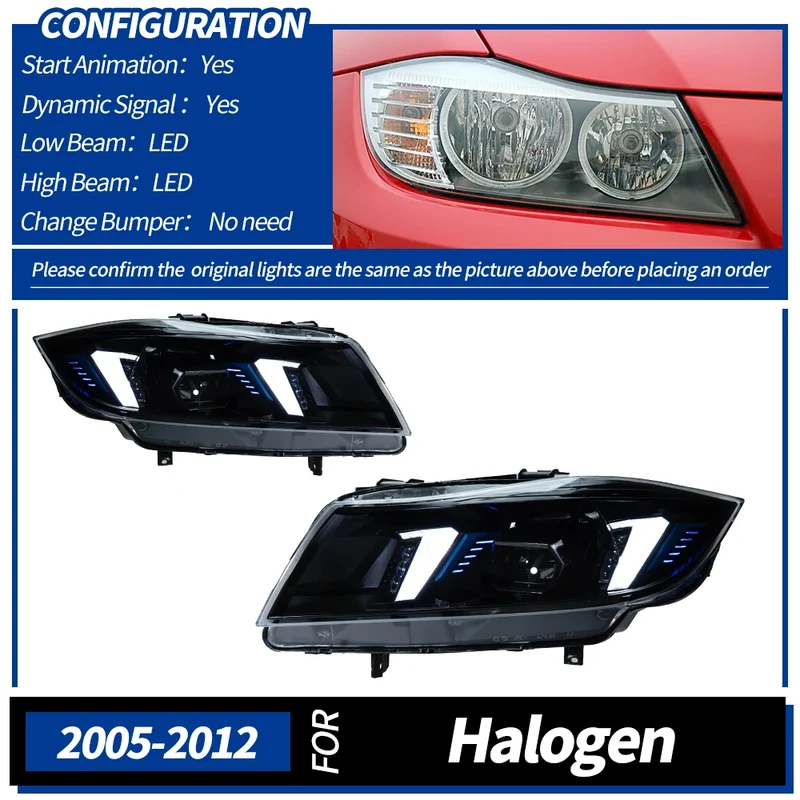 Phares LED BMW Série 3 E90 2005-2012 xénon ou halogène