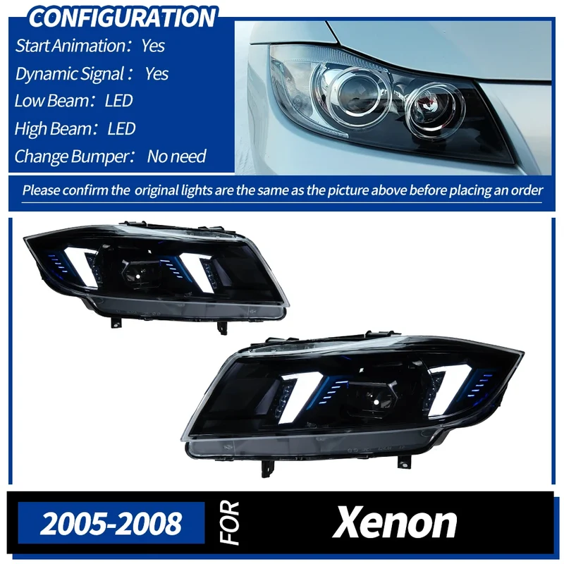 Phares LED BMW Série 3 E90 2005-2012 xénon ou halogène